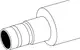 TECE Mehrschichtverbundrohr mit einem dicken, blauen Isoliermantel. Das Rohr hat einen offenen enden und eine glatte Oberfläche. Ideal für Rohrleitungsinstallationen.